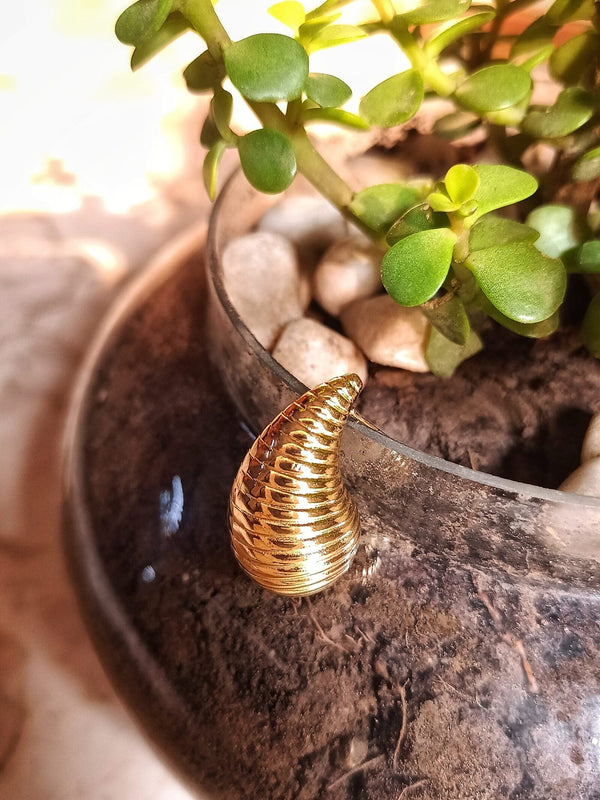 Striped Tear Drop Earrings