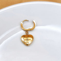 Heart Huggie Earrings