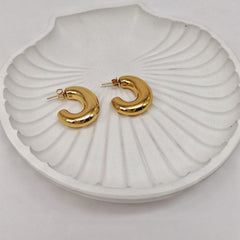 C-Shape Half Hoop Earrings