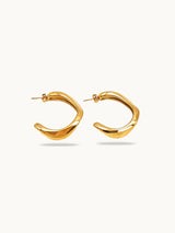 C-Shape Hoop Earrings