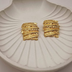 Hammered Square Earrings
