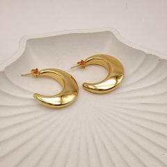 Moon Shape Hoop Earrings