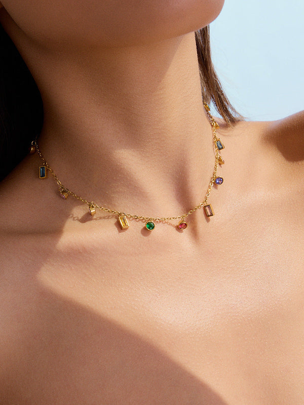 Multi Colour Charm Necklace