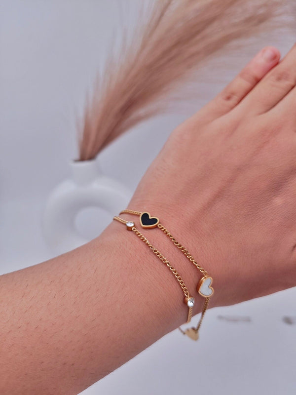 Heart Charms Chain Bracelet