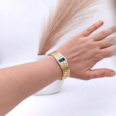 Black Gem Cuff Bracelet