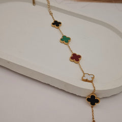 Multi Colour Clover Charms Bracelet