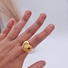 Bold Heart Adjustable Ring