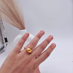 Bold Korean Cuff Ring (Gold)