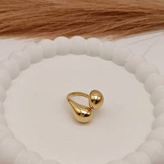Tear Drop Twisted Adjustable Ring