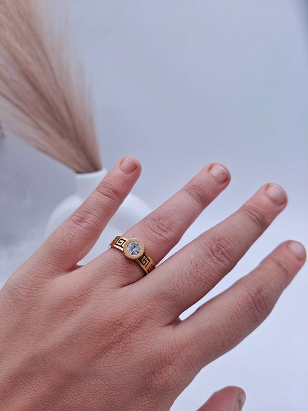 Ancient Greek Solitaire Ring