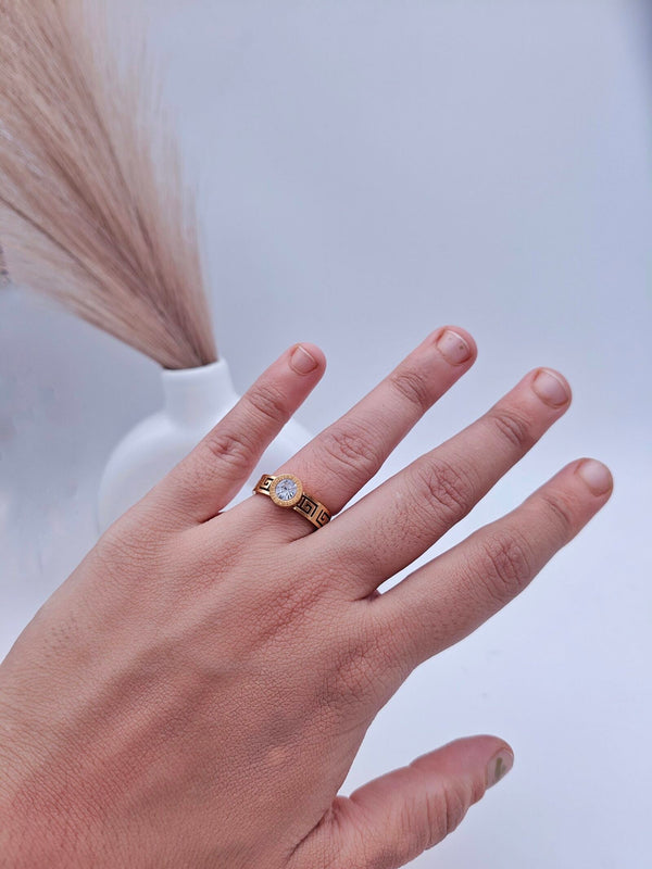 Ancient Greek Solitaire Ring