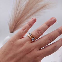 Moissanite Cubic Zirconia Ring