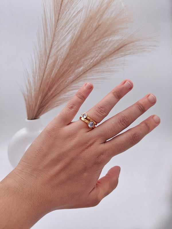 Moissanite Cubic Zirconia Ring