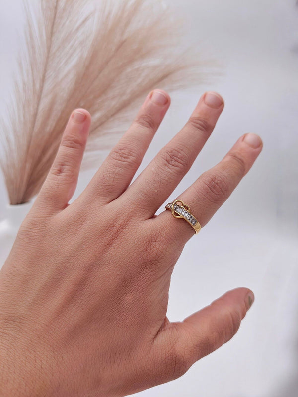Glorious Heart Studded Ring