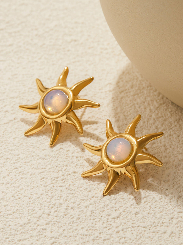 Opal Sun Earrings