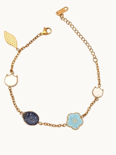 Trendy Flowers Charm Bracelet