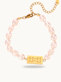 11:11 White Pearl Chain Bracelet