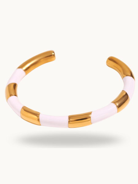 Striped Enamel Bracelet